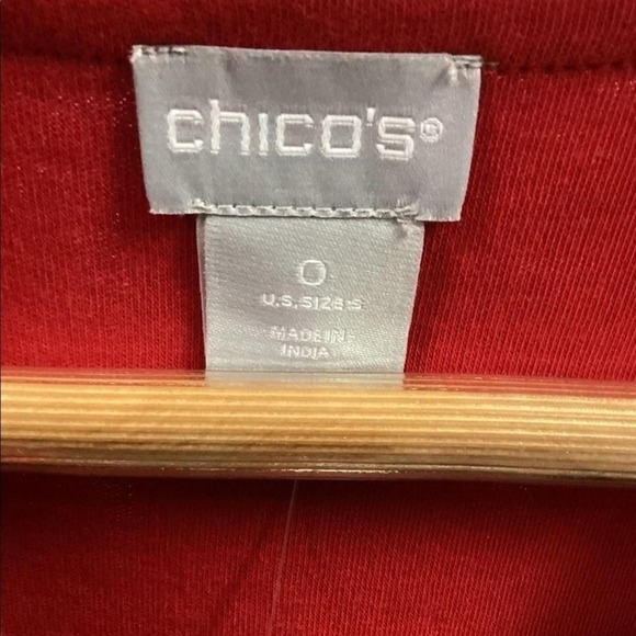 Chico's fabulously red 100% pima cotton tunic size 4 - Picture 4 of 7